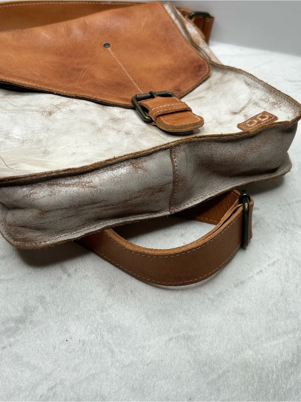 Bed Stu Venice Beach Rustic Leather Buckled Crossbody Bag